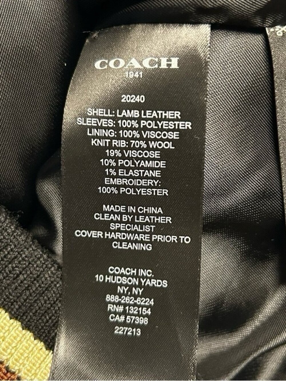 Coach 1941 Cityscape Lamb Leather Jacket Star Sleeve Blue Runway Women’s 2 - Picture 11 of 16